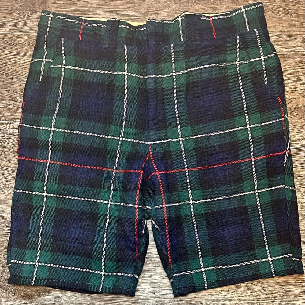 Wool Plaid Ivy League Shorts Preppy Academia Style Size 36
